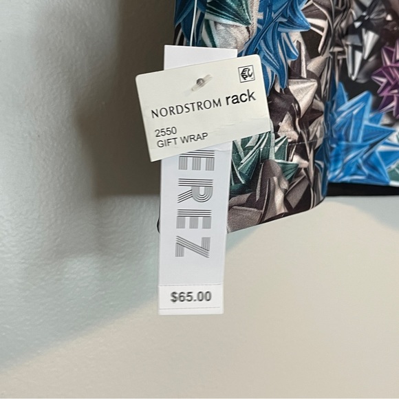 Terez Gift Wrap Sports Bra Black/Silver/Blue - Picture 3 of 4